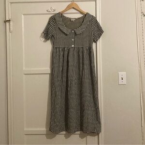 Plaid babydoll dress
